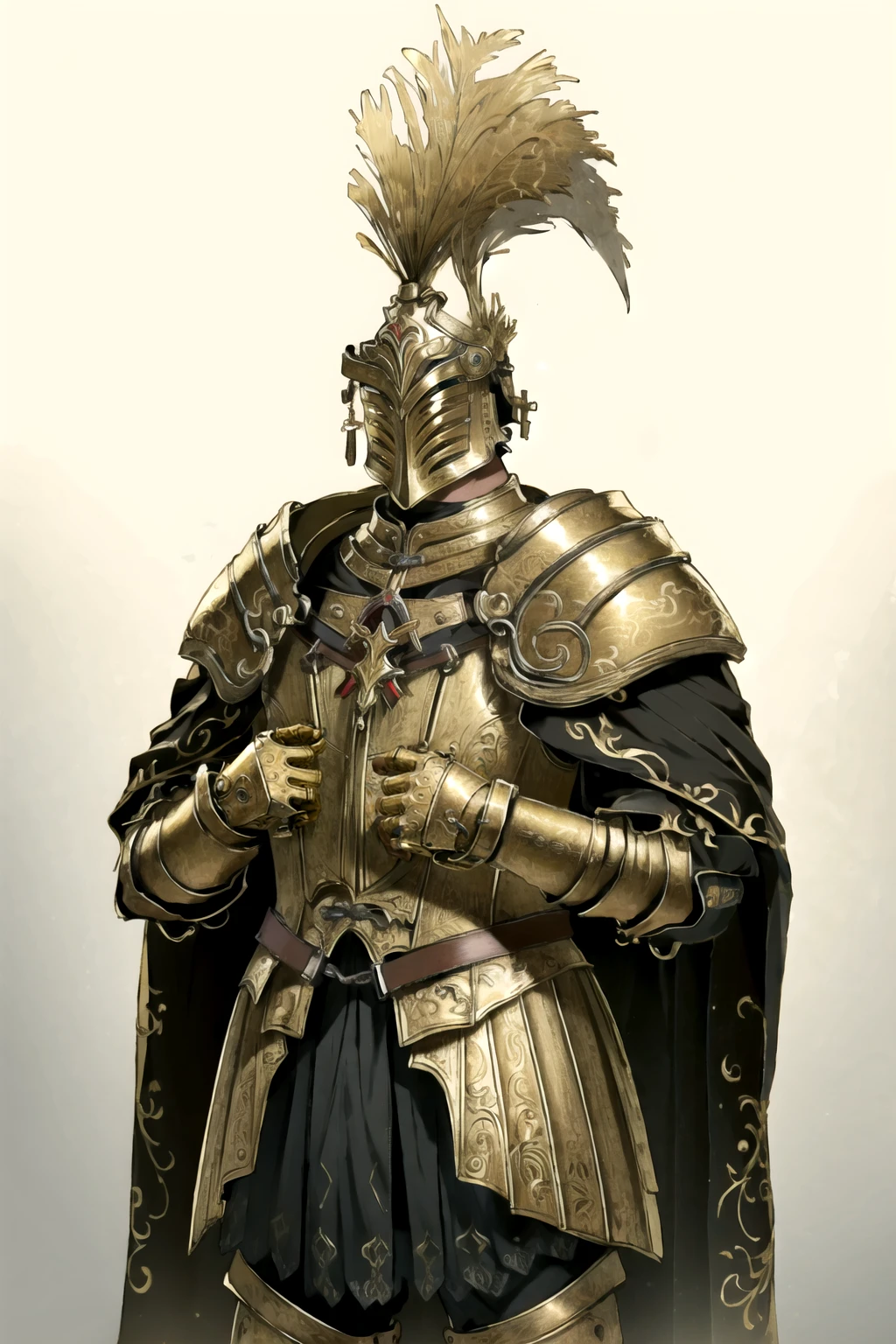 <lora:TreeSentinel1.0:0.8>,helmet,plume,
full armor,cape,gauntlets,golden armor,own hands together,shiny,
cowboy shot,gradient background,
(masterpiece:1,2),best quality,masterpiece,highres,original,extremely detailed wallpaper,absurdres,deta,
perfect lighting,(extremely detailed CG:1.2),detailed face,beautiful face,(detailed eyes, deep eyes),