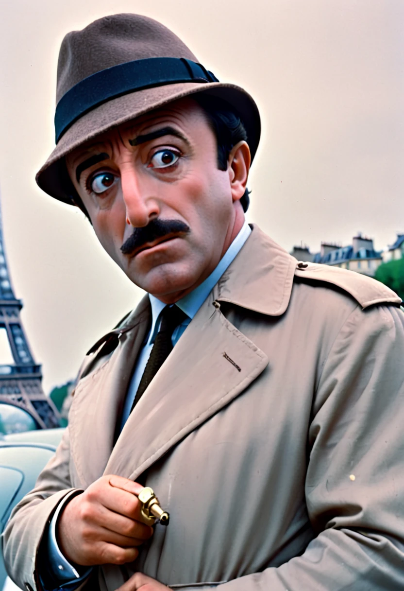 Inspector Clouseau in Paris, 1960s, masterpiece <lora:Clouseau-v1:1>