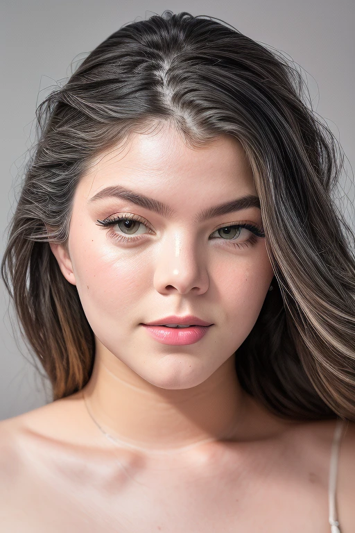 DEN_mialuna_OF,
(headshot:1.2) portrait on a (plain grey background:1.2), (headshot:1.2), (face focus:1.1), windswept chaotic hair, soft lighting, low contrast, low saturation,
bokeh, f1.4, 40mm, photorealistic, raw, 8k, textured skin, skin pores, intricate details <lora:epi_noiseoffset2:1>, epiCRealism