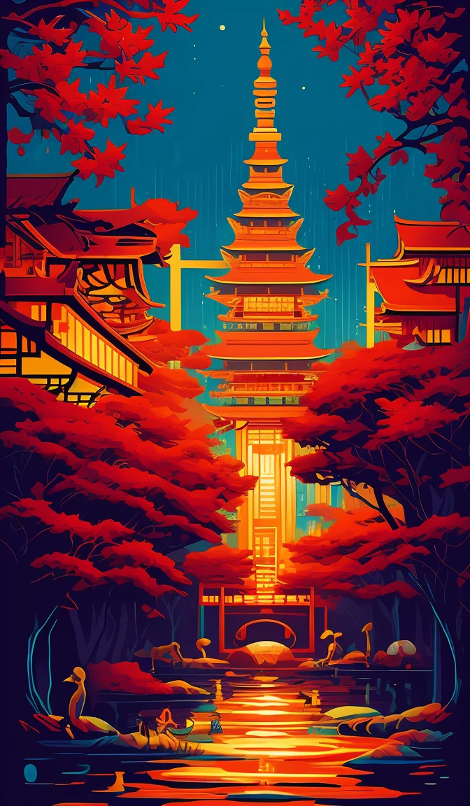 japanese style art by casey weldon and martine johana, rich colors, intricate, elegant, highly detailed, centered, digital painting, artstation, concept art, smooth, sharp focus, illustration
