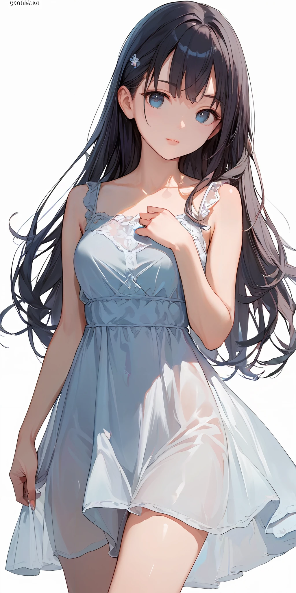 score_9, score_8_up, score_7_up,source_anime, high res image,masterpiece,best quality,girl,cute face,simple background, <lora:jyoji one piece_Pony_V1.0:0.8> jyojifuku, dress,see-through