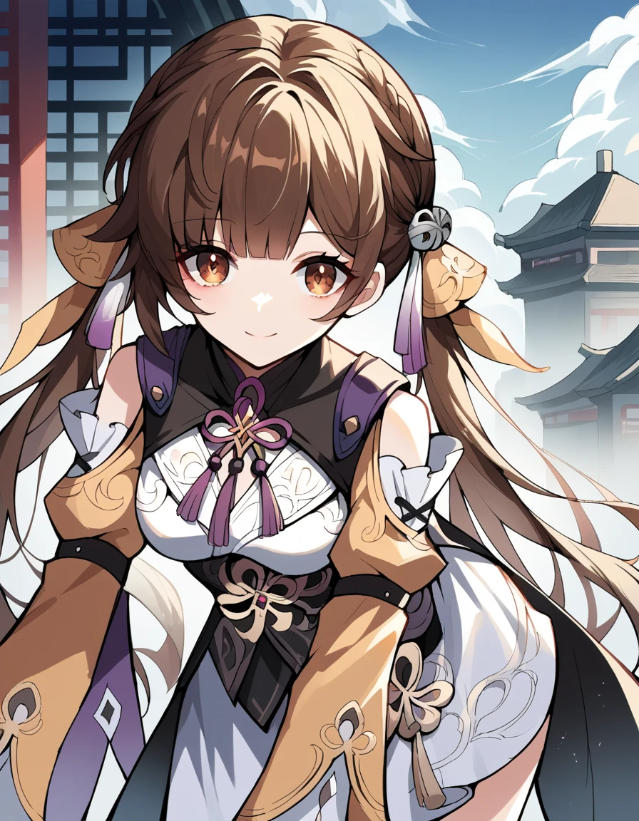 score_9, score_8_up, score_7_up, source_anime,
sushang, <lora:honkai-sushang-ponyxl-lora-nochekaiser:1>,
sushang, long hair, bangs, brown hair, brown eyes, twintails, hair ornament,
gloves, long sleeves, dress, black gloves, chinese clothes, china dress, white dress,
outdoors, cityscape, bent over, smile,
solo, dutch angle, looking at viewer, cowboy shot,