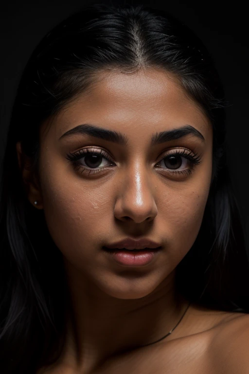 DEN_livia_siren,
(headshot:1.2) portrait on a (plain black background:1.2), (headshot:1.2), (face focus:1.1), (facing the camera:1.2), Head in the centre, (eye contact:1.3), (intense stare:1.1), mouth open, (facing straightforward:1.2), (forward facing:1.1), Head, face, Head focus, Head tilted down, looking slightly up at the camera,
bokeh, f1.4, 40mm, photorealistic, raw, 8k, textured skin, skin pores, intricate details  <lora:epi_noiseoffset2:1>, epiCRealism