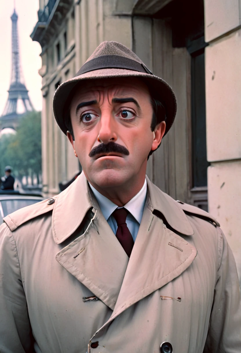 Inspector Clouseau in Paris, 1960s, masterpiece <lora:Clouseau-v1:1>