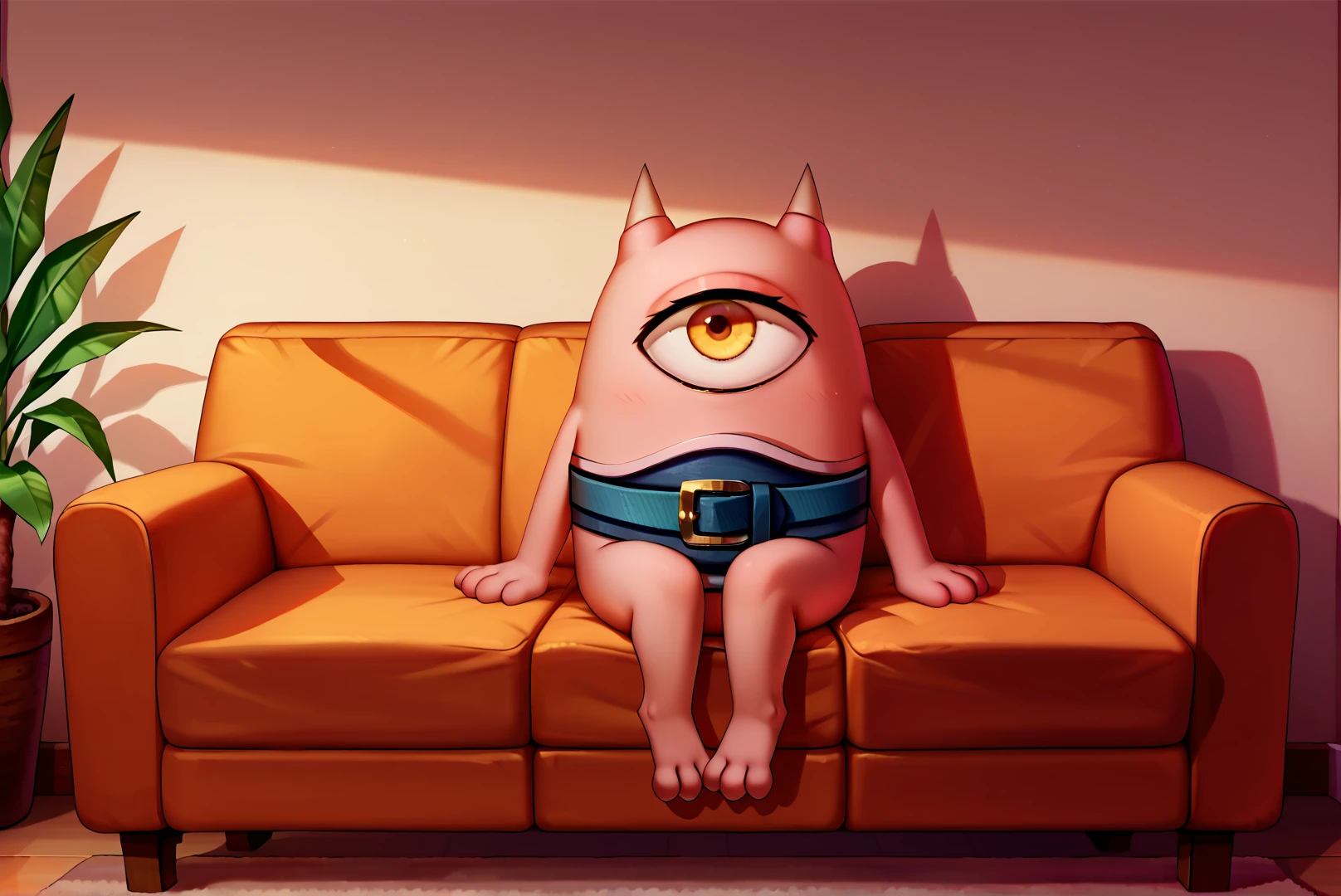 score_9, score_8_up, score_7_up, score_6_up, Detailed Background, BREAK
<lora:Manako_One_Punch_Man:1>, 1girl, manako, cyclops, belt, living room, yellow eyes, sitting on couch, no humans,