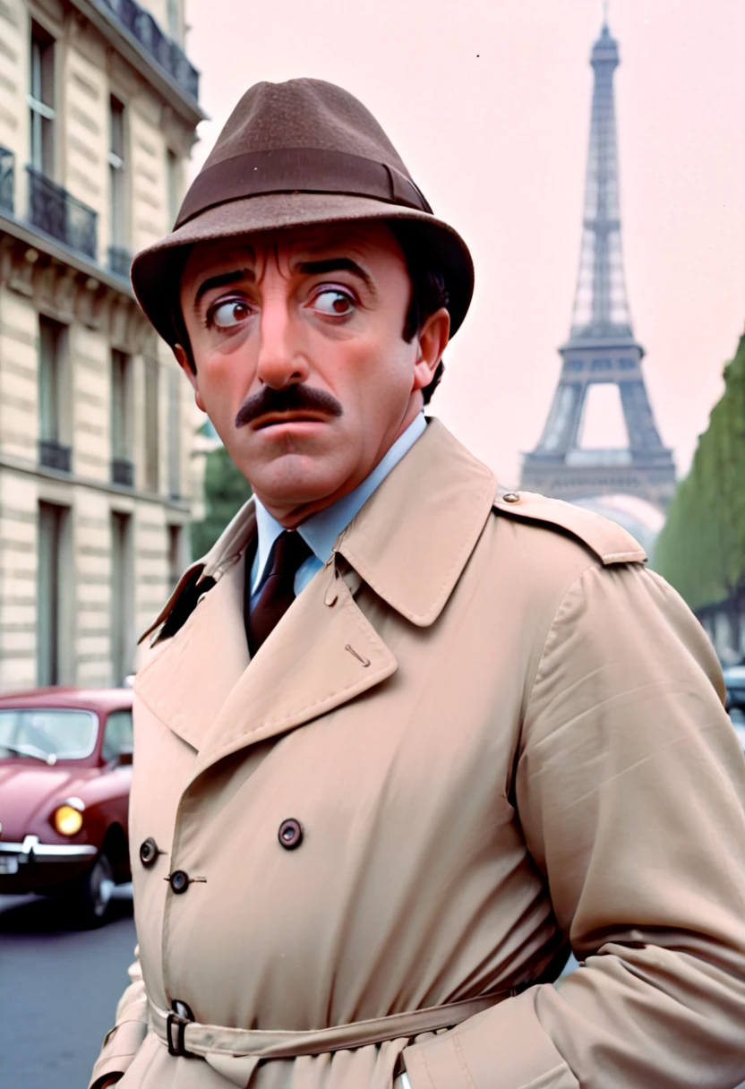 Inspector Clouseau in Paris, 1960s, masterpiece <lora:Clouseau-v1:1>