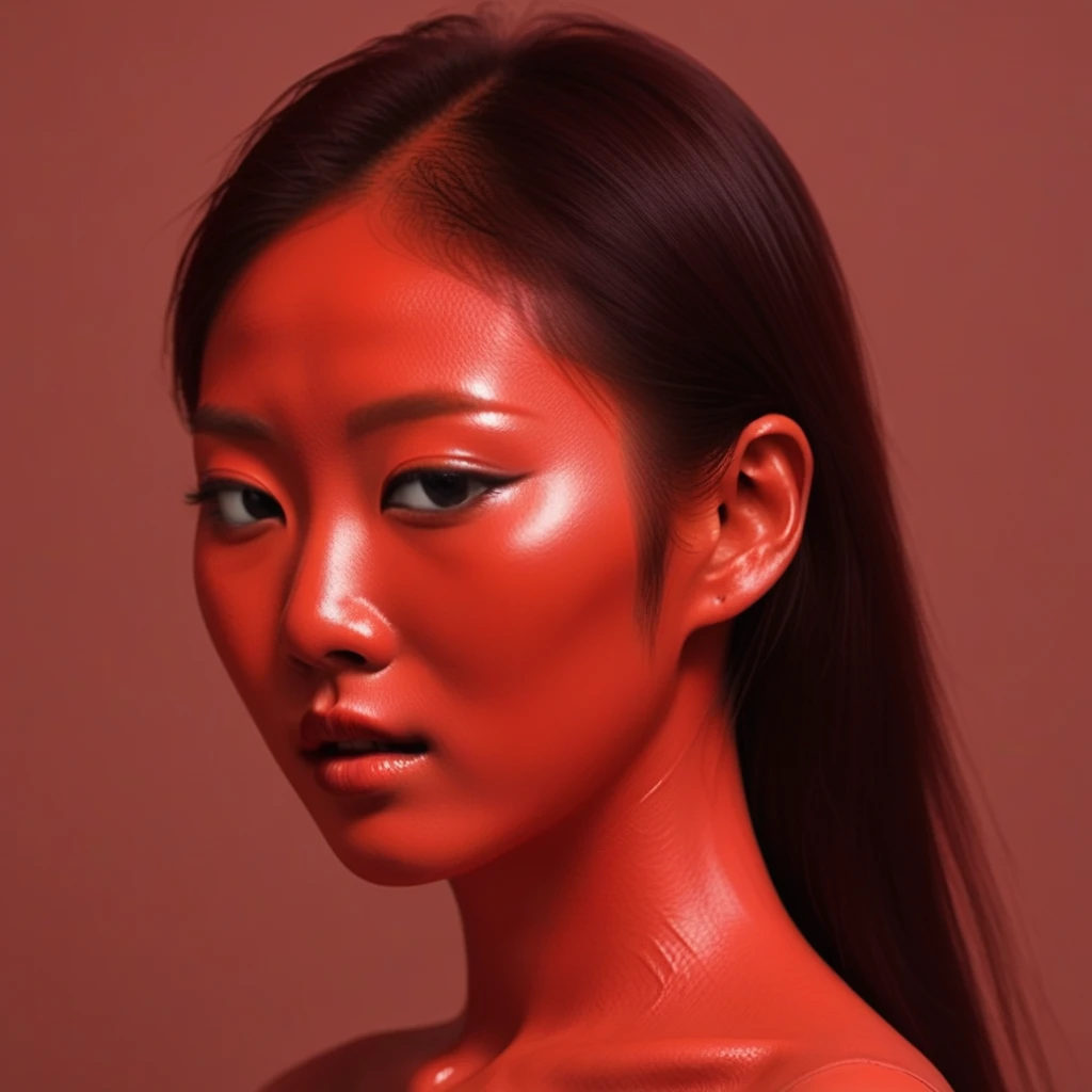 Su-Jin Young is a beautiful korean woman born with an unusual red skin color