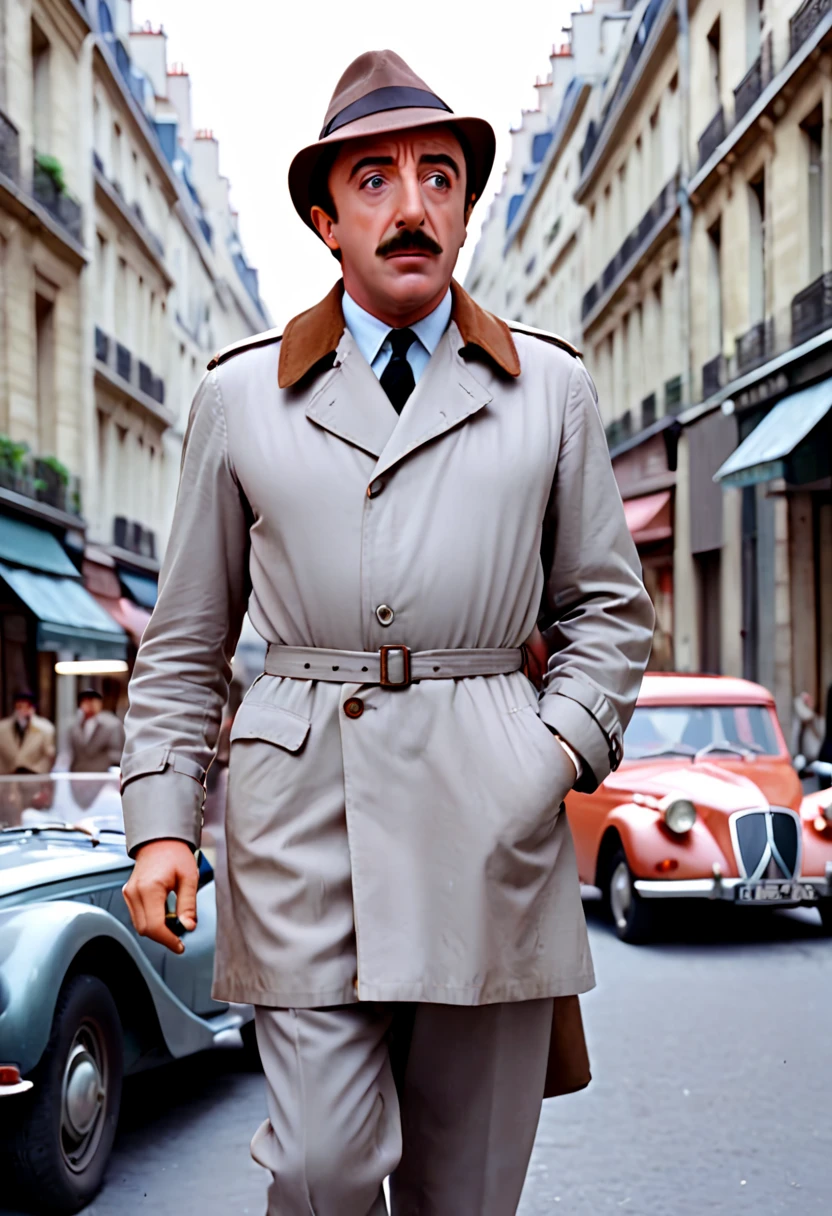 Inspector Clouseau in Paris, 1960s, masterpiece <lora:Clouseau-v1:1>