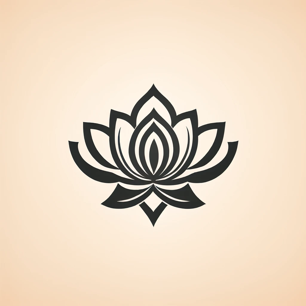 icon design, black and white ink style, lotus flower, <lora:ink_icon:1>