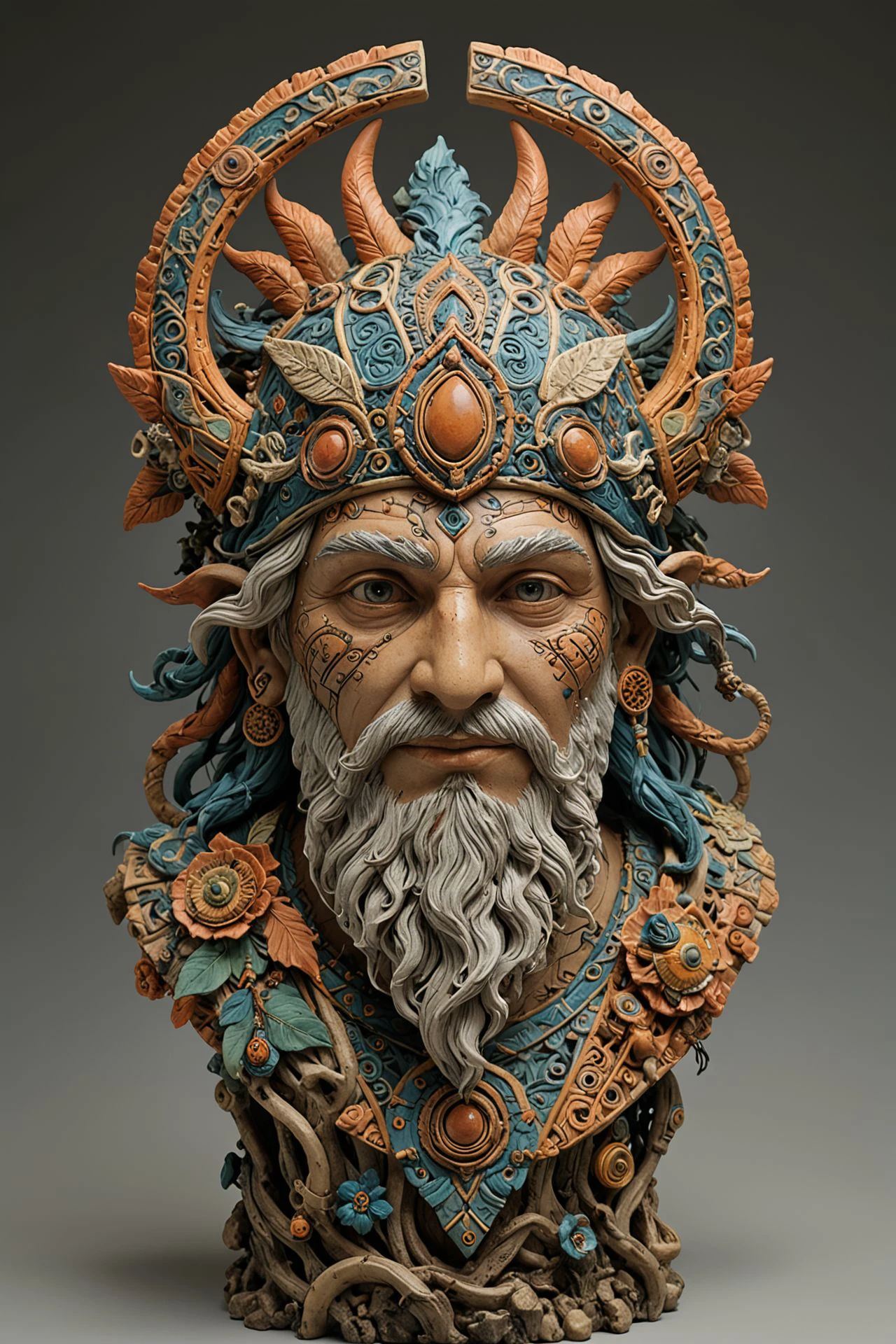 Ceramic sculpture series inspired by ancient mythology and folklore.
intricate details.
masterpiece, award winning artwork)
many details, extreme detailed, full of details,
Wide range of colors, high Dynamic
<lora:add-detail-xl:1>
<lora:WildcardX-XL-Detail-Enhancer:0.7>