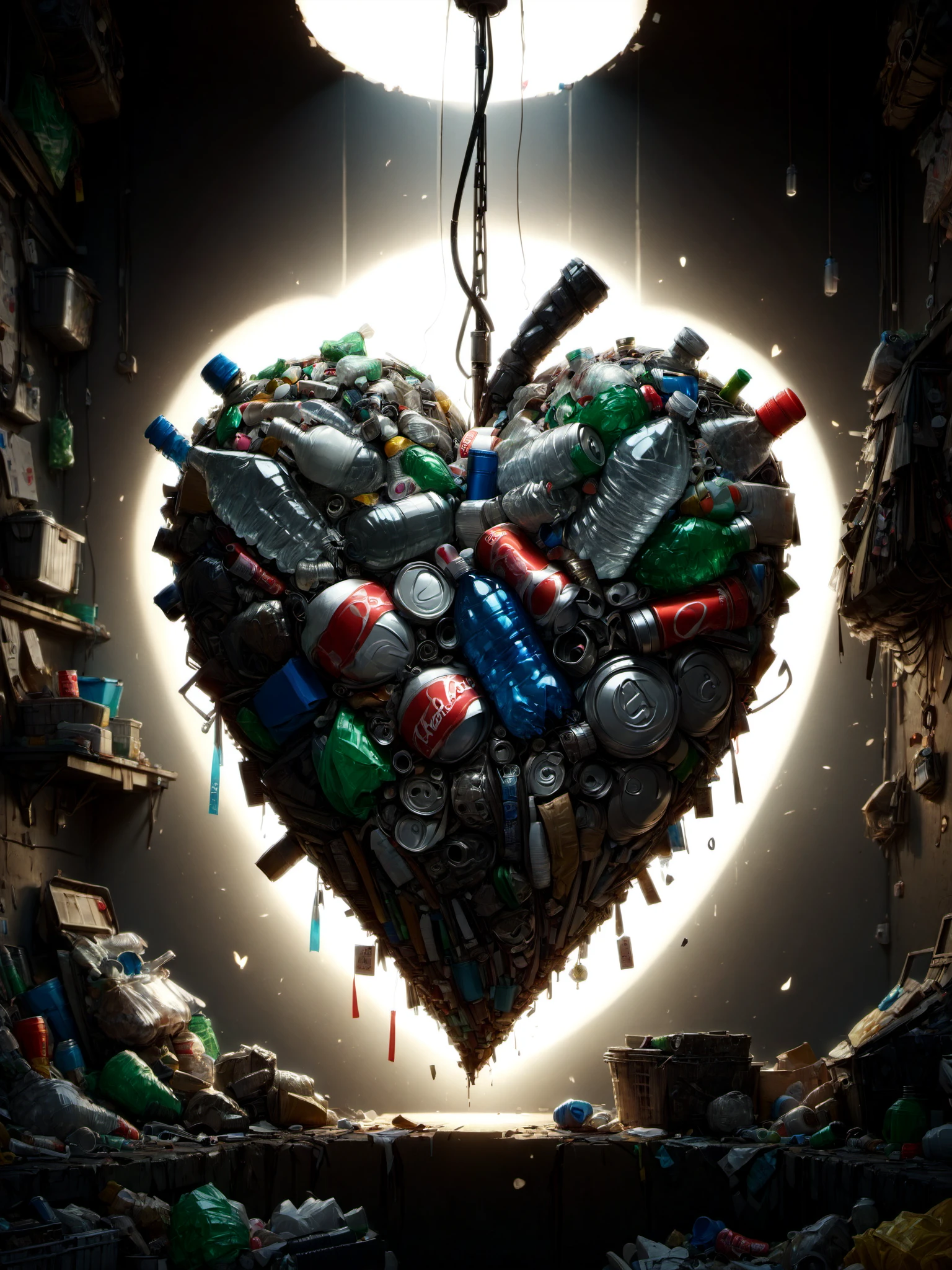 heart made of mad-garbage, great lighting<lora:Garbage_SDXL:1>, (masterpiece:1.2), best quality, (hyperdetailed, highest detailed:1.2), high resolution textures