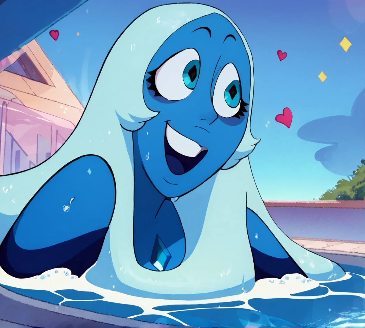 Blue diamond, futanari, huge cock, ful dressed:6.0, Broad Hips:1.1, Waist slender:1.1, Breasts huge:1.7, glad:1.1, public, beach, bathing, huge volume in panties:5.0, masturbation, cumshot, Throwing your head back, ahegao