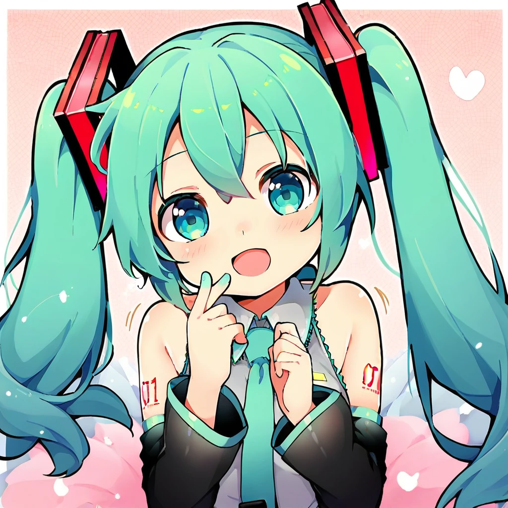 score 9, score 8 up, score 7 up,source anime, 1girl, hatsune miku, adorable_style
<lora:pony_adorable_style_v3:1>