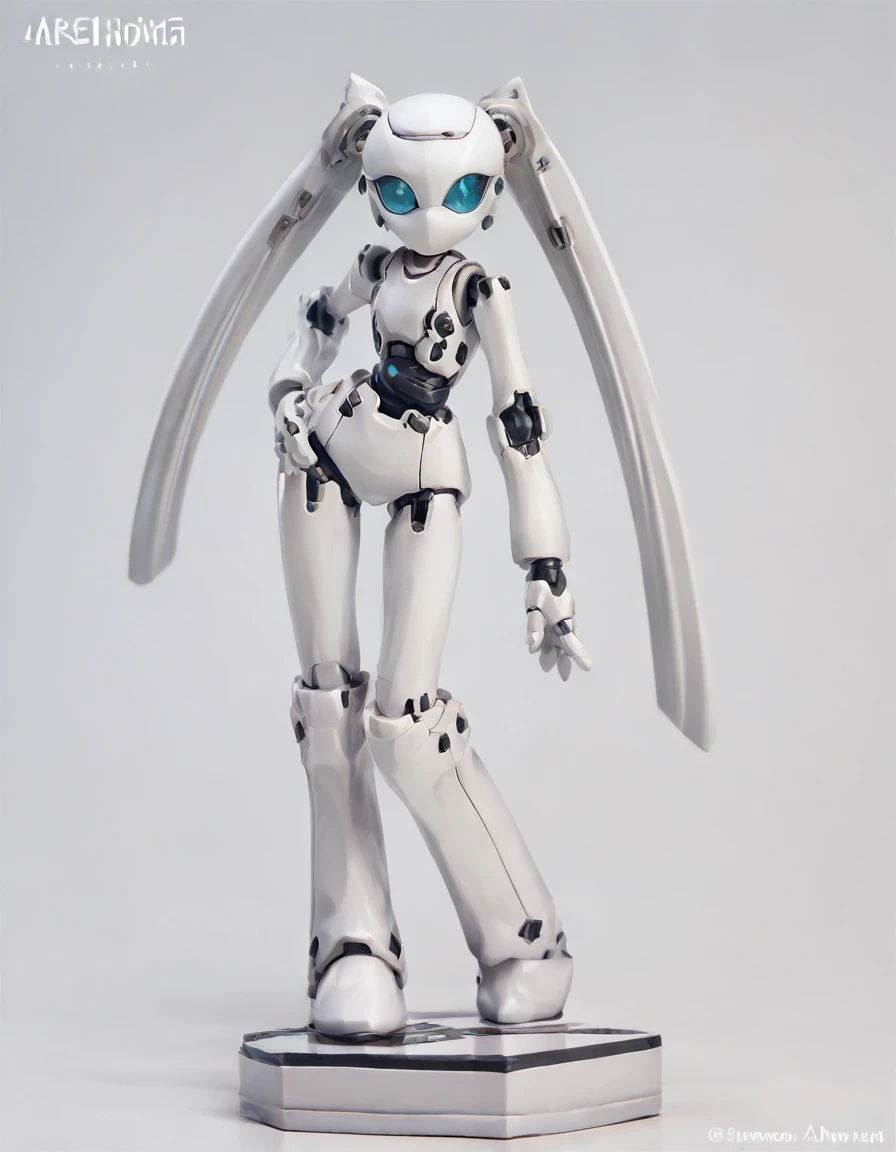 score_9, score_8_up, score_7_up, score_6_up, score_5_up, score_4_up, source_anime,  drosselvonflugel, solo, looking at viewer, simple background, white background, very long hair, standing, full body, hand on hip, glowing, mechanization
