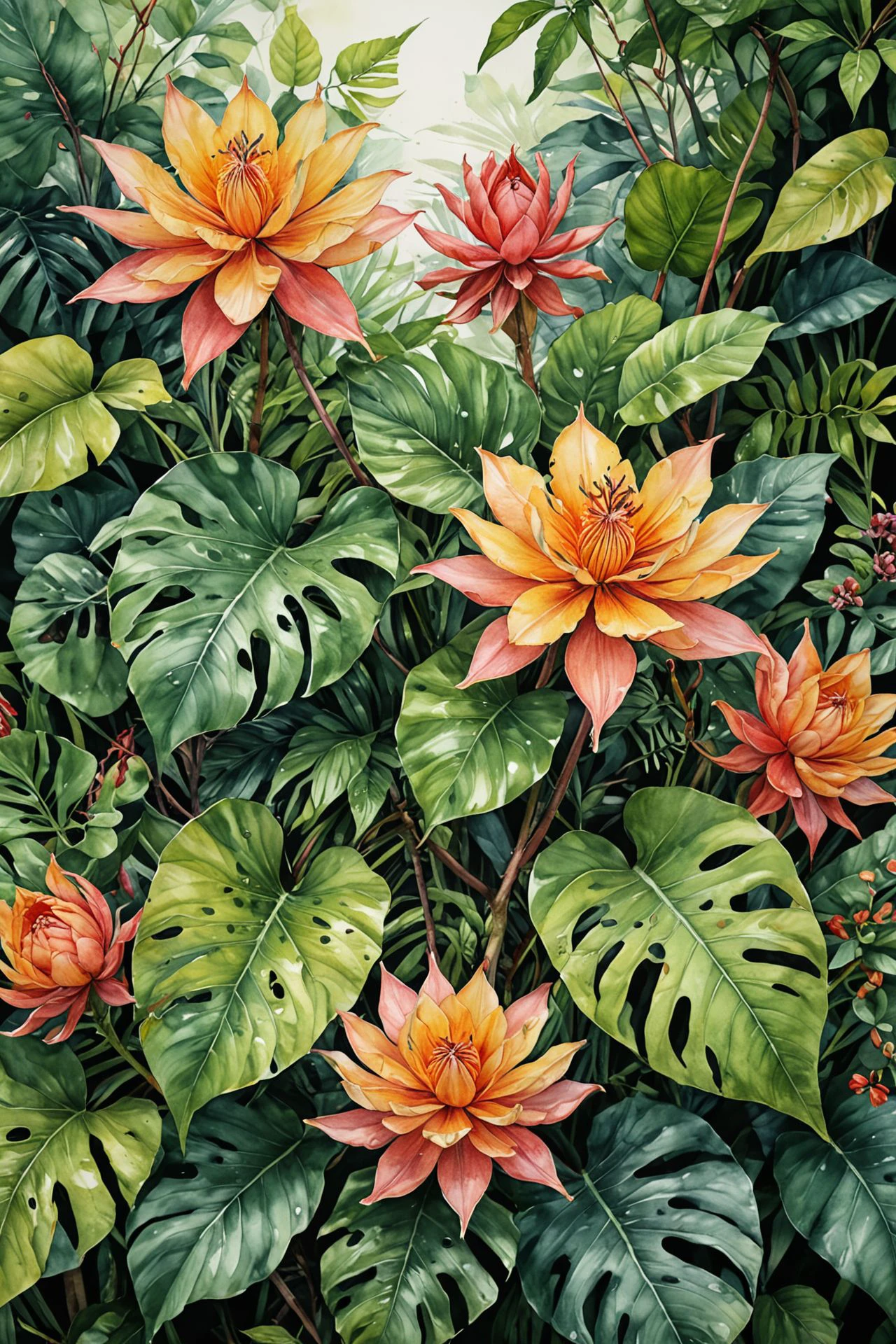 Botanical watercolor series highlighting the intricate details of exotic plants.
intricate details.
masterpiece, award winning artwork)
many details, extreme detailed, full of details,
Wide range of colors, high Dynamic
<lora:add-detail-xl:1>
<lora:WildcardX-XL-Detail-Enhancer:0.7>