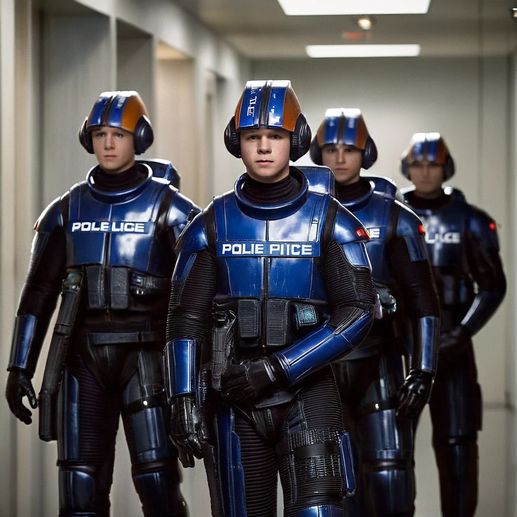 cinematic film still of <lora:detailed:1> perfect hands
<lora:perfection style:1>
<lora:Le Cinquieme Element style:0.1>
<lora:law enforcement agents:1>
law enforcement agents In futuristic 2263 Police a man in a space suit standing in a hallway,1boy,weapon,male focus,multiple boys,2boys,helmet,science fiction , 23rd century, realistic, cinematic, film, movie, sci fi, science fiction, action film, The Fifth Element style, Le Cinquieme Element style, shallow depth of field, vignette, highly detailed, high budget, bokeh, cinemascope, moody, epic, gorgeous, film grain, grainy