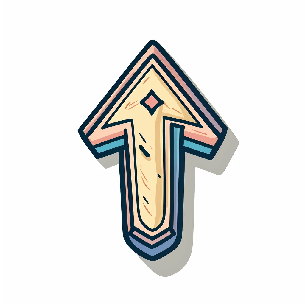 masterpiece, best quality,tuya style, icon design, thumbs up, arrow symbol, upwards direction, <lora:tuya:0.8>