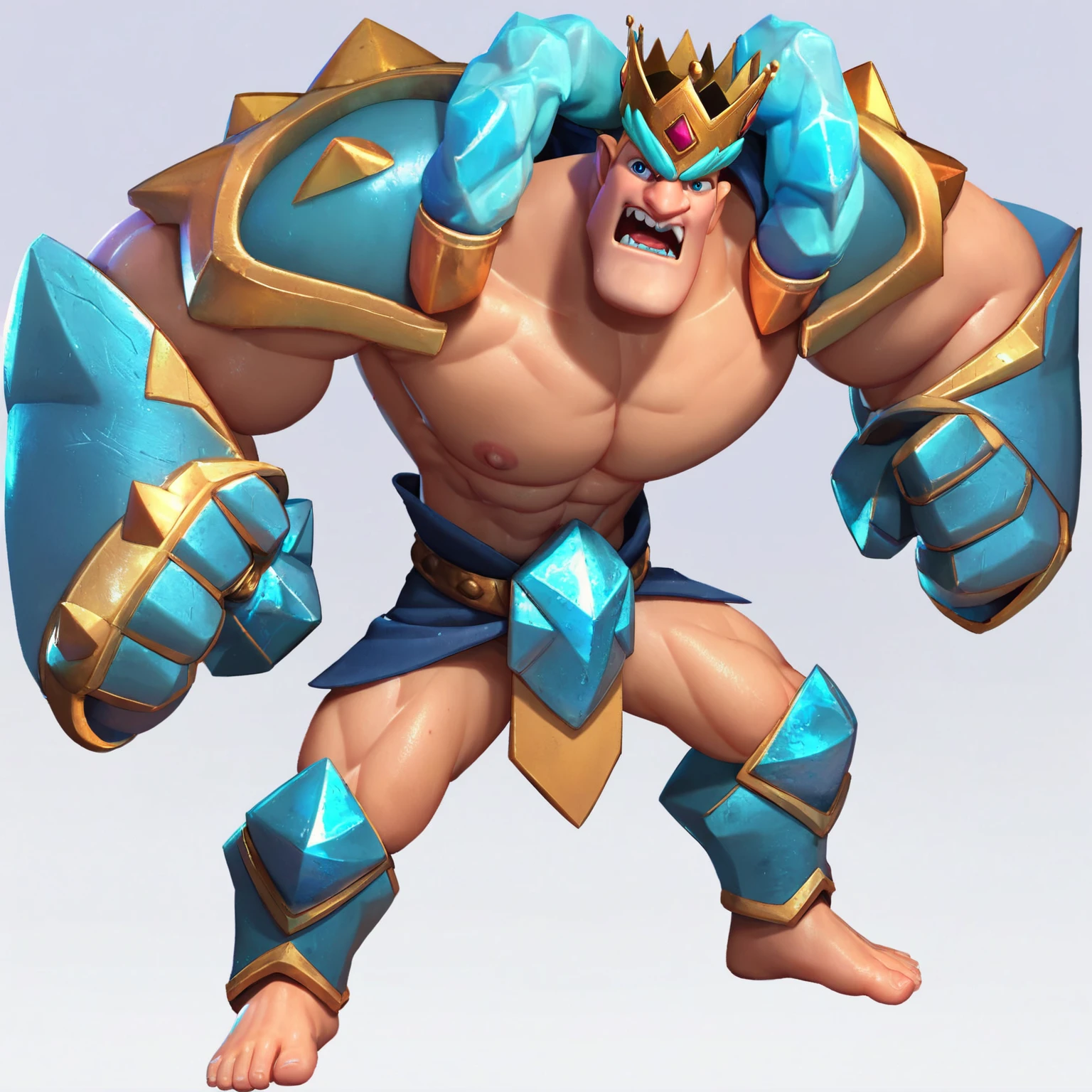 score_9, score_8_up, score_7_up, 3Dcrt, humans,
a boy,Draped in ice-blue armor, crowned with an ice crown, wielding a massive ice hammer, exuding a freezing aura
 full body, white background, simple background, <lora:3dcarttonpony51501-000024:0.8>