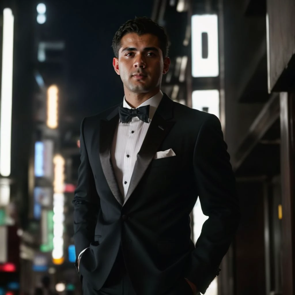 DLSR photo of bababruno person, in blade runner, daylight, professional photography, high resolution, detailed photo, RAW, still film, f/16, uhd, hdr, 4k <lora:bababruno_69300:1>