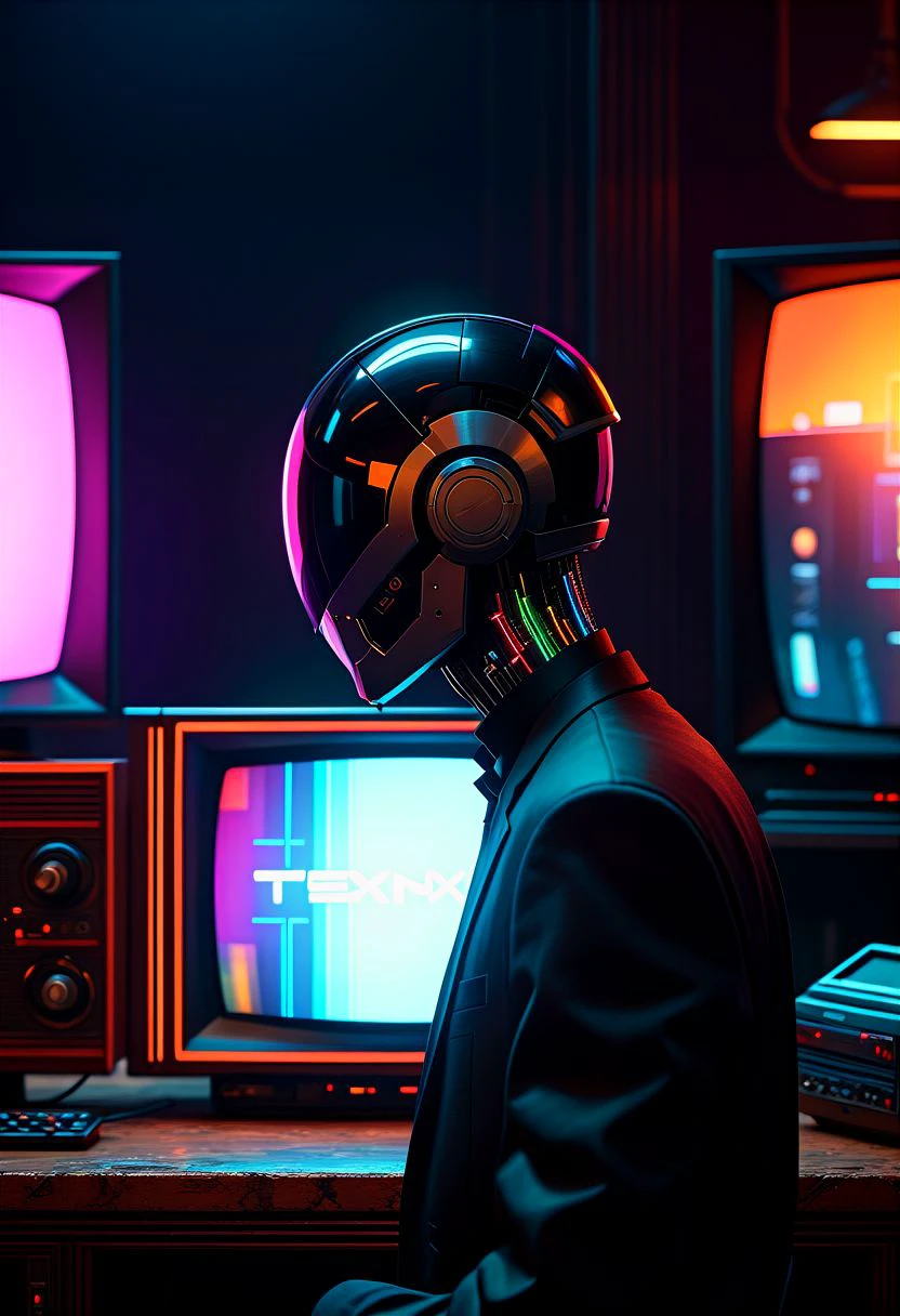 an interesting composition of (dzktxez) , a realistic scene of a cartoon being shown on the TV, extremely detailed, cyberpunk theme, retro futurism, 128k, in this scene there is a person that has a ((television)) for their head, looking at viewer,  (tv head),1boy, male focus, they are wearing a formal black suit, ultra HD, realistic 8K raw photography, prismatic sci fi inspired DSLR photography,  HDR, UHD, 64K, vivid details, vibrant colors, natural lighting, volumetric lighting, bokeh, cinematic lighting, best quality, official photography, masterpiece