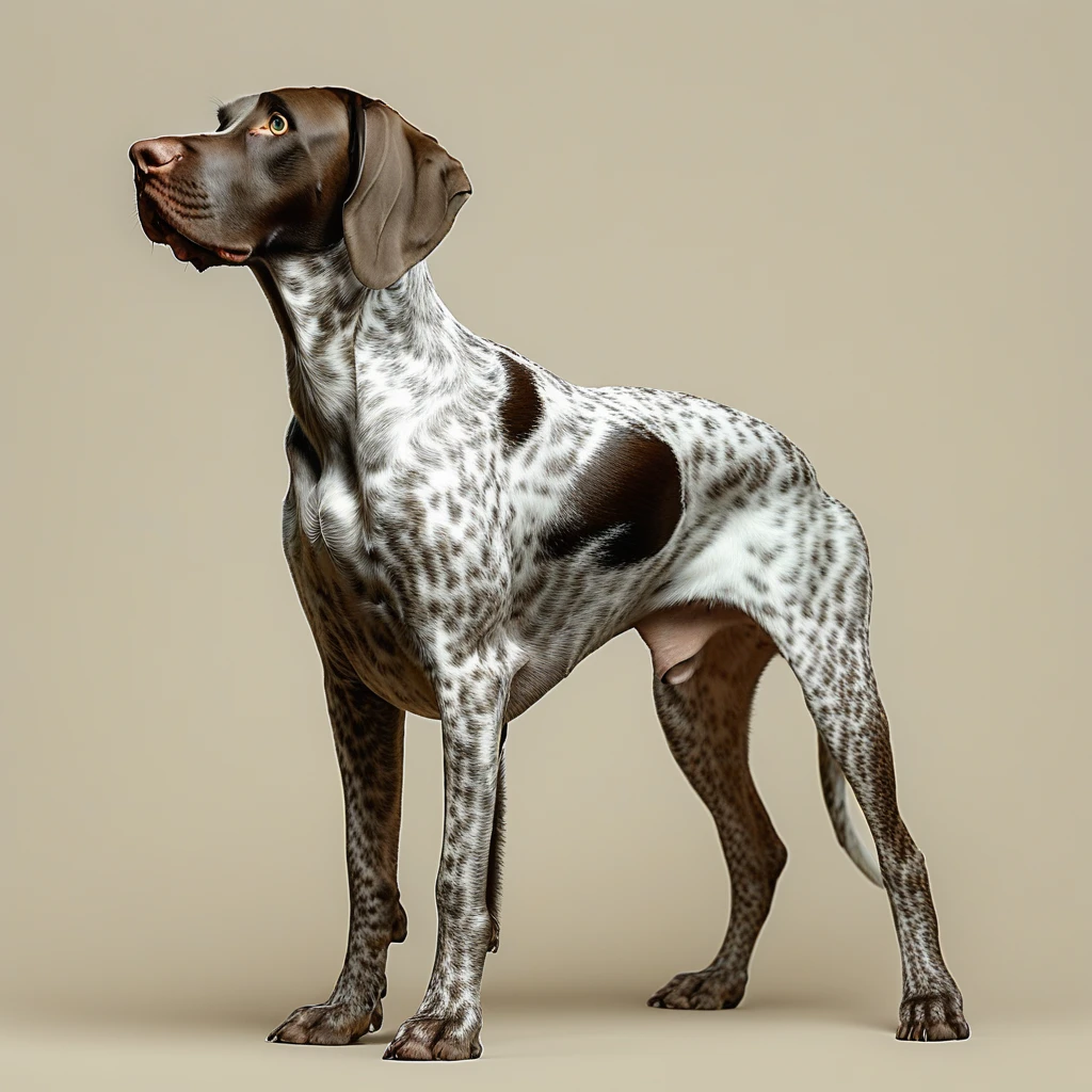 german pointer dog, animal focus, full body, no humans, realistic, cat
