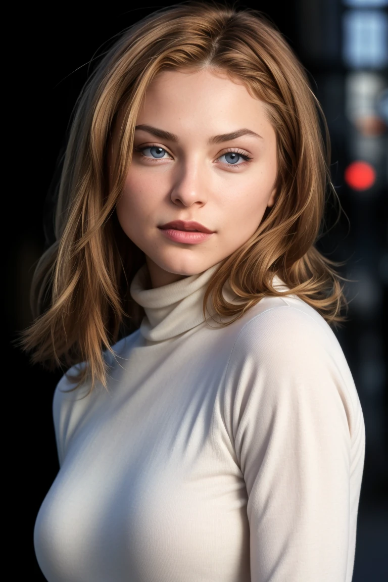 mulher, americana, 25 anos, pale skin and freckles, olhos cinzas, nariz delicado, soft and delicate lips, Cabelo blondie cinza longo e ondulados, sorriso meigo