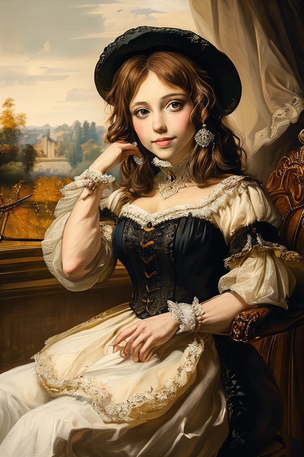 masterpiece,best quality,<lora:tbh135-:1>,idolmaster cinderella girls,illustration,style of Rembrandt,