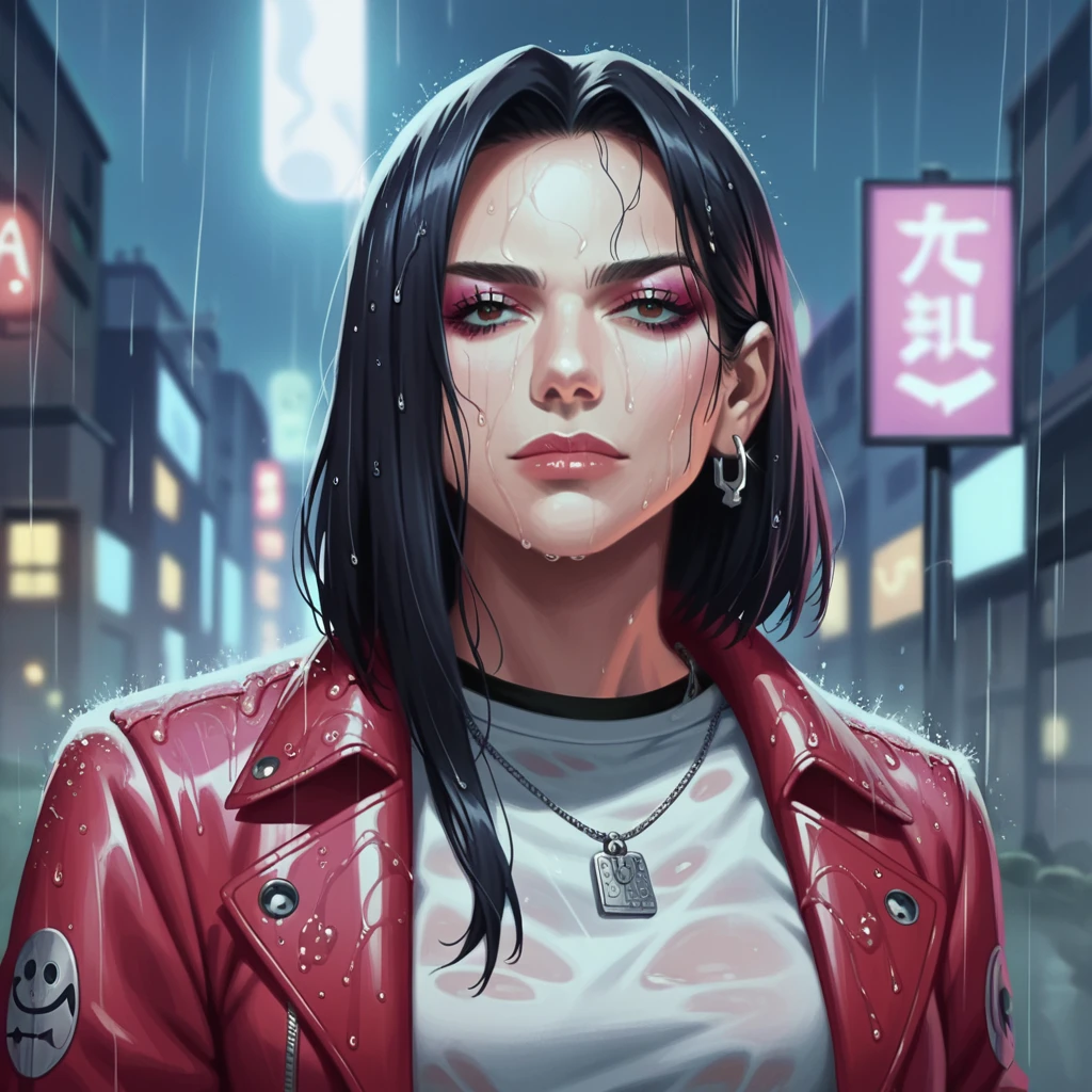 score_9, score_8_up, score_7_up, score_6_up,source_anime, anime 2d, anime screencap,a mysterious assassin woman in night city, neon future bladerunner anime, rainy, face, duxlipa, <lora:dulipa_ponyxl_aut_xl_1_st_wicap_merger_54_94_06_04-duxlipa:1>