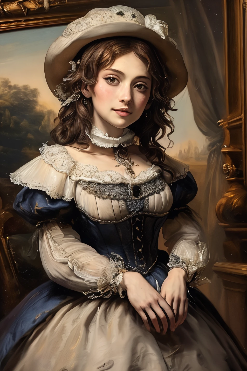 masterpiece,best quality,<lora:tbh135-:1>,idolmaster cinderella girls,illustration,style of Rembrandt,