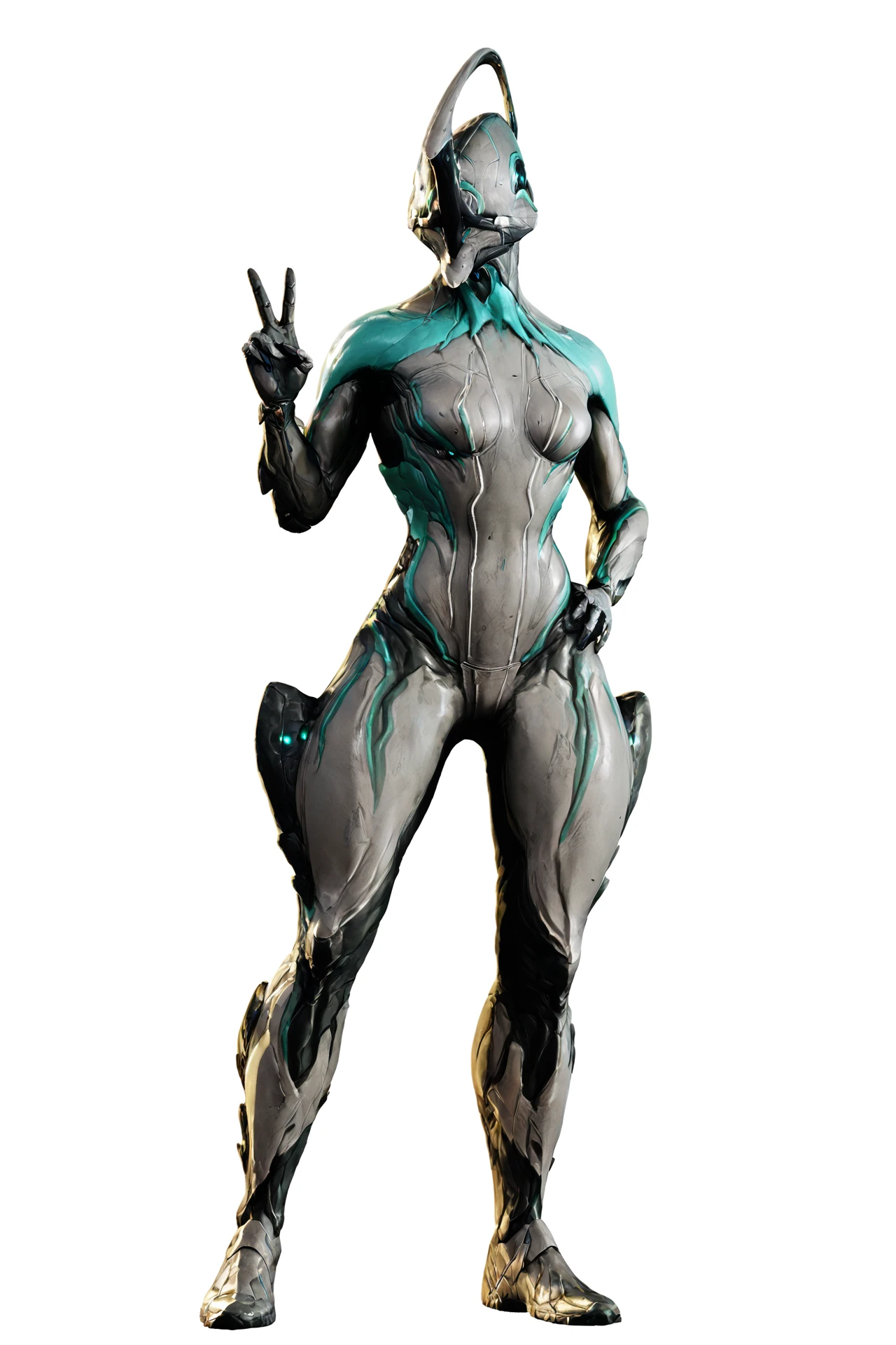 score_9, score_8_up, score_7_up, score_6_up, score_5_up, score_4_up, white background, solo, front view, 3d, full body BREAK
<lora:NyxWF_PDXL-000015:1> NyxWF, grey body, eyeless, looking at viewer, medium breasts, standing, hand on hip, v sign
