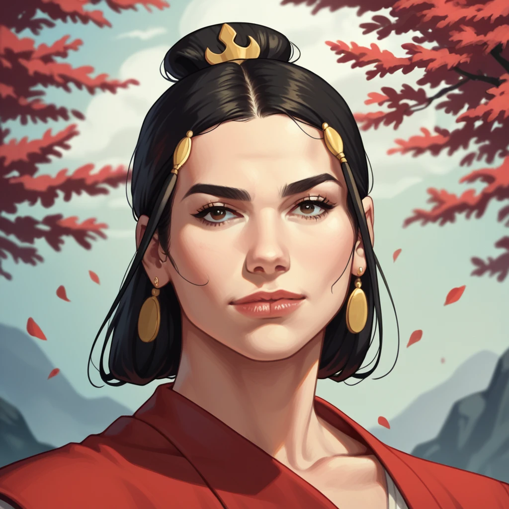 score_9, score_8_up, score_7_up, score_6_up,source_anime,ATLA style, anime 2d, a beautiful kyoshi warrior from avatar the last airbender, face, duxlipa, <lora:dulipa_ponyxl_aut_xl_1_st_wicap_merger_54_94_06_04-duxlipa:1>