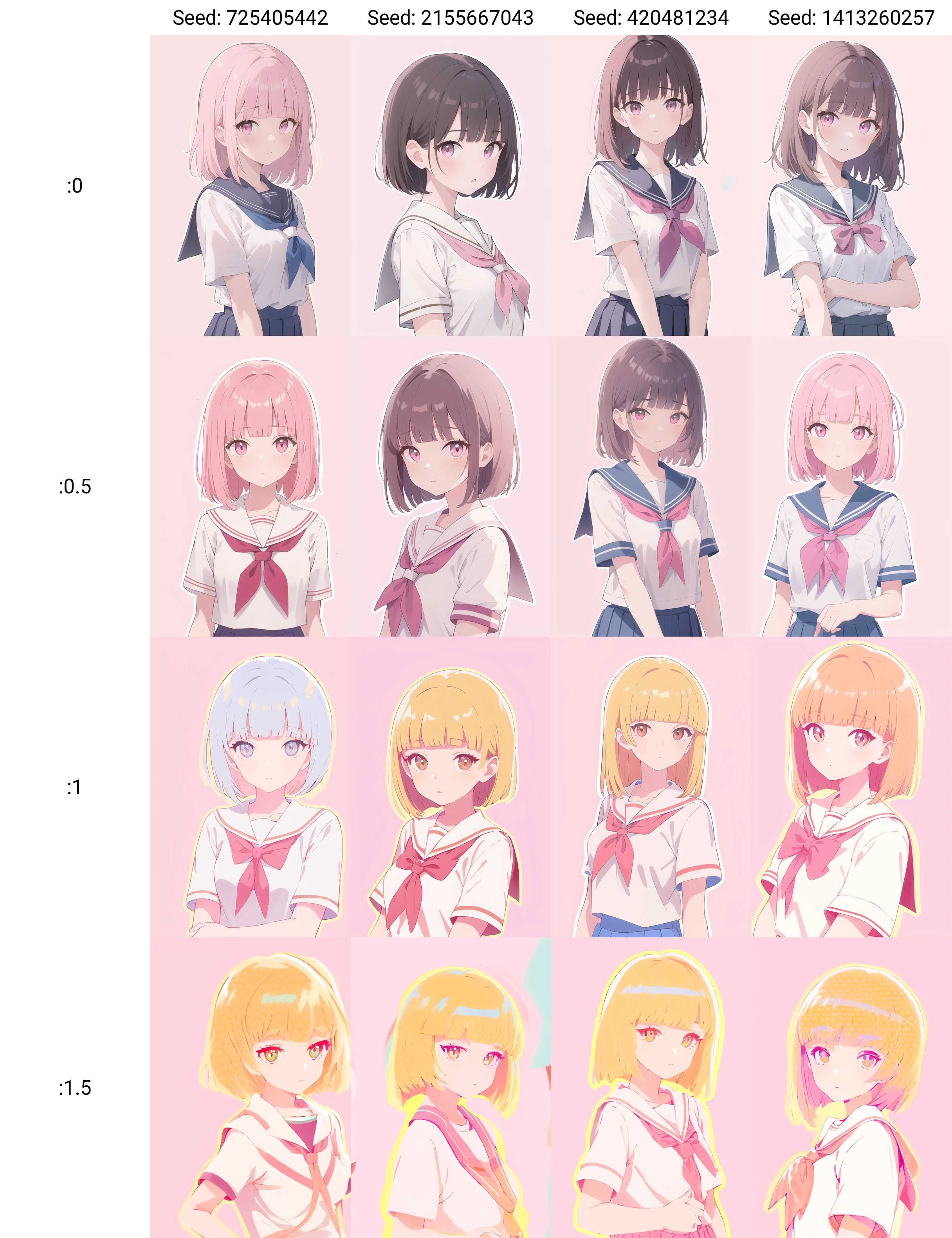(masterpiece,best quality,absurdres),1girl,solo,blunt bangs,short sleeves,school_uniform,upper body,pink background,looking at viewer,
<lora:UY colorful style_bx-v2.02cya5:0>,outline,