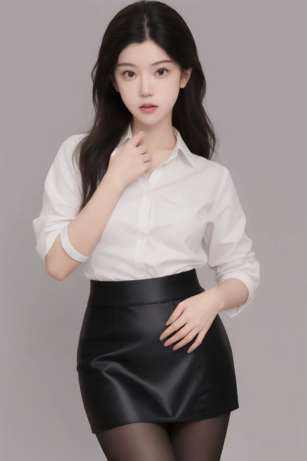 masterpiece, high quality,1girl,standing, cowboy shot, office lady, looking at viewer, pantyhose, hairclip,pencil skirt, skin tight, looking at viewer, blush,
<lora:ip-adapter-faceid-plusv2_sd15_lora:0.63> <lora:Sona_V4:0.53>
