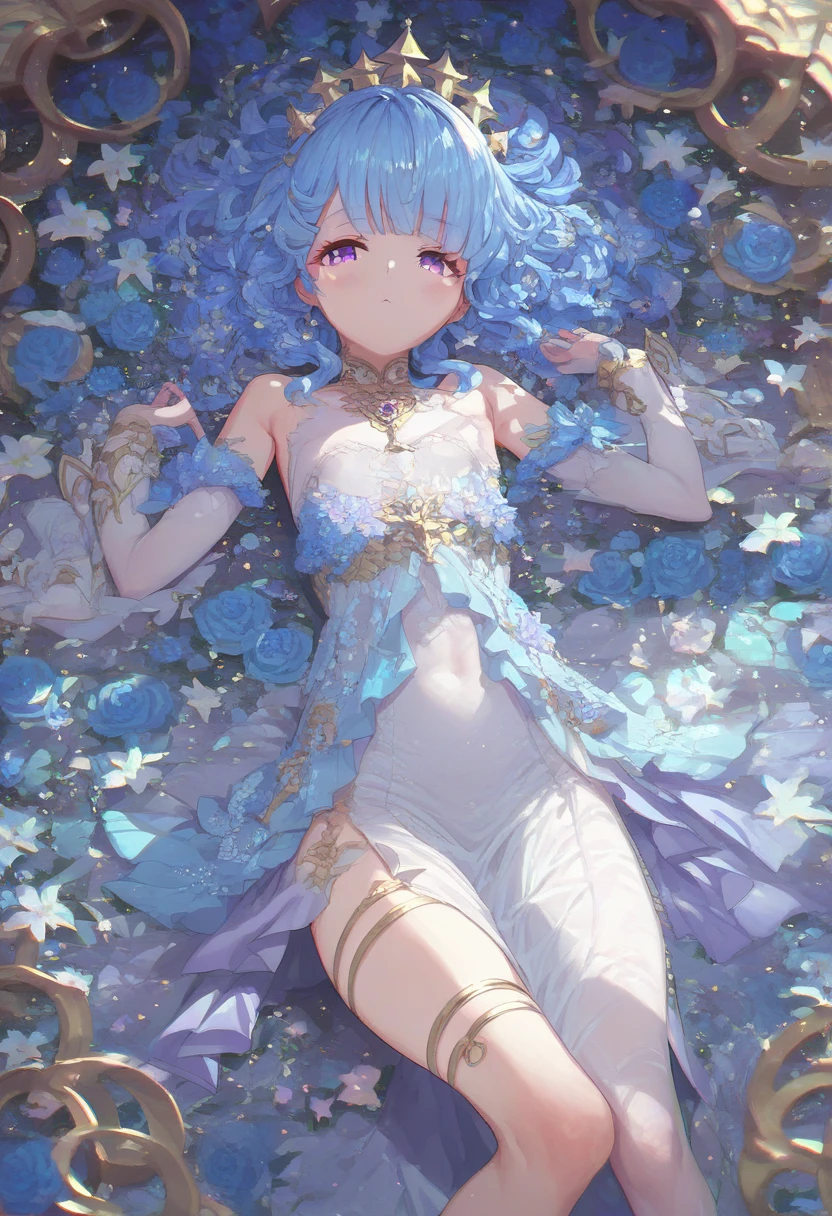 score_9, score_8_up, score_7_up, score_6_up, score_5_up, score_4_up,
 <lora:Matanonki_Style_for_Pony:1> matanonki_style, 1girl, 1girl, purple eyes, Royal blue hair