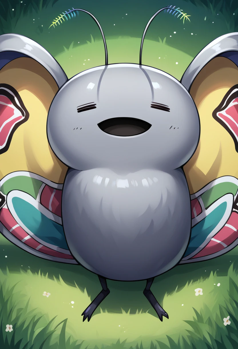 score_9, score_8_up, score_7_up, source_anime BREAK solo, pokemon \(creature\), <lora:Mothman-pdxl_Fp:1>, mothman, antennae, wings, grey skin, <lora:ChamElfExpressionPonyXL:1>, =w=, :3, = =, eyes closed