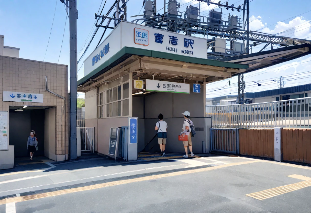 masterpiece, best quality, very aesthetic, absurdres,
kishieki_NORTH, scenery, real world location, outdoors, sign, building, power lines, fence, day
 <lora:kintetsu_kishi_eki_SDXL_V2:1>