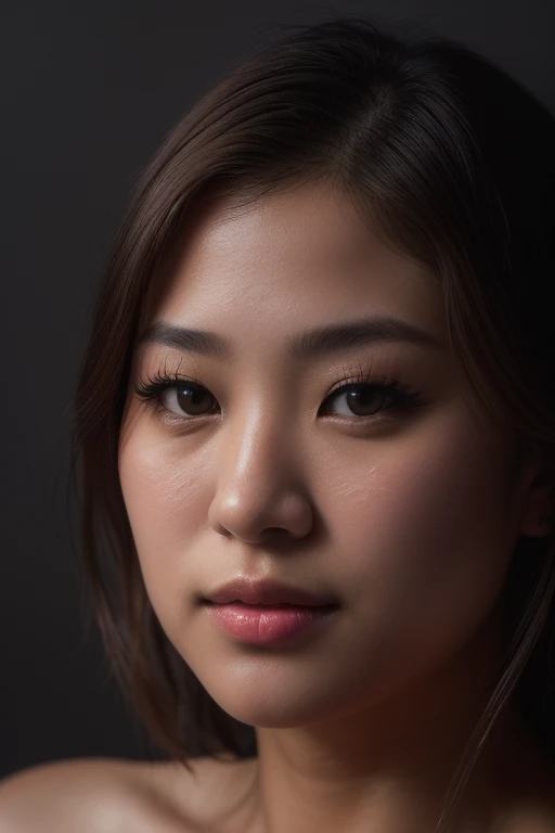 DEN_nana_fukada,
((headshot:1.2) portrait on a (plain dark grey background:1.2), (headshot:1.2), (face focus:1.1), (soft focus:1.2), low lighting, (out of focus:1.2):1.2),
bokeh, f1.4, 40mm, photorealistic, raw, 8k, textured skin, skin pores, intricate details <lora:epi_noiseoffset2:1>, epiCRealism
