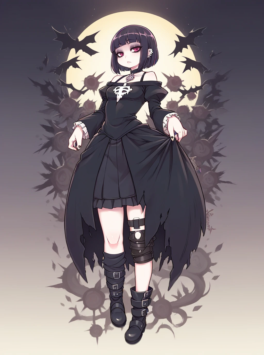 score_9, score_8_up, score_7_up, source_anime, solo, 1girl, , , , , gothic background, praise the sun, , kionant, <lora:kionant_PDXL-000002:1>
