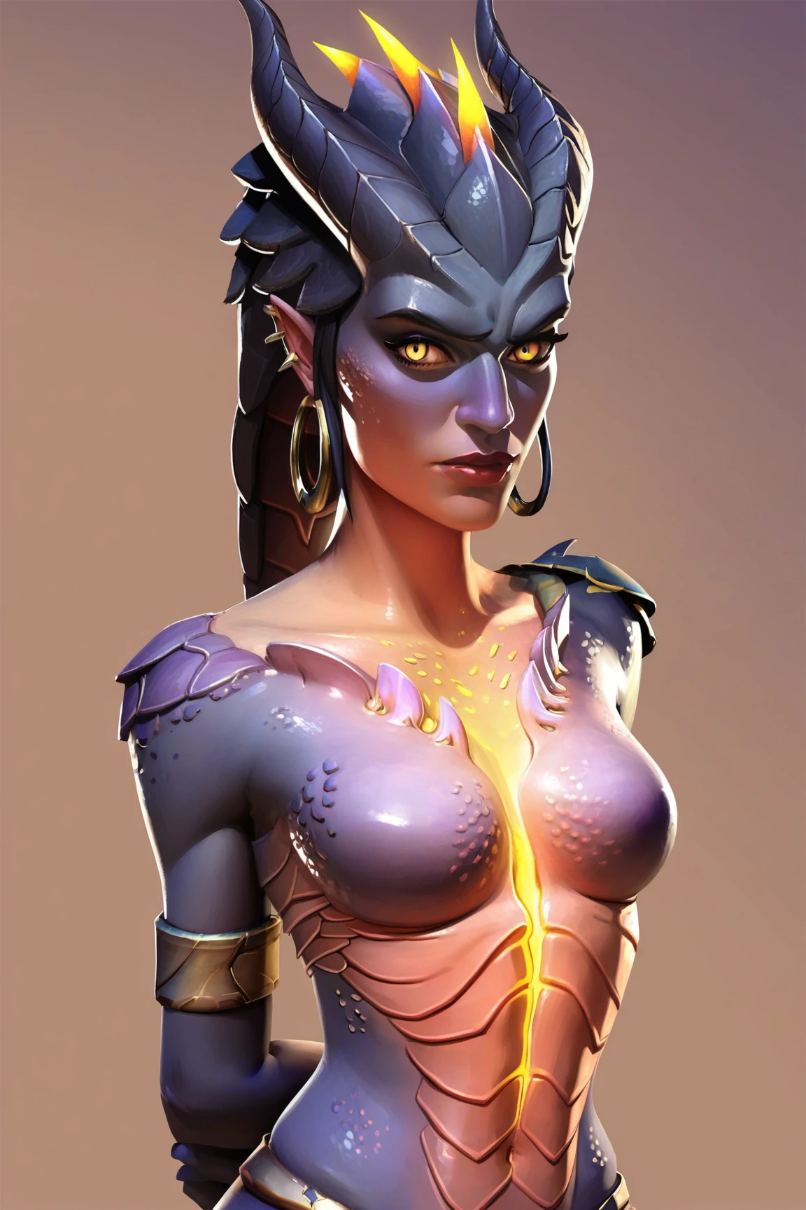 score_9, score_8_up, score_7_up, source_anime, realistic,  <lora:dragon_symmetra_4:0.6> dragon_symmetra, simple background, arms behind back,