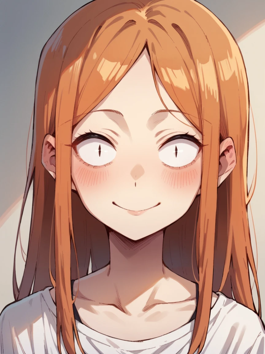 score_9, score_8_up, score_7_up, score_6_up, 1girl, ginger hair, long hair, <lora:shihakuganXLP:0.7> shihakugan eyes, mob psycho eyes, blush, happy, slit pupils,