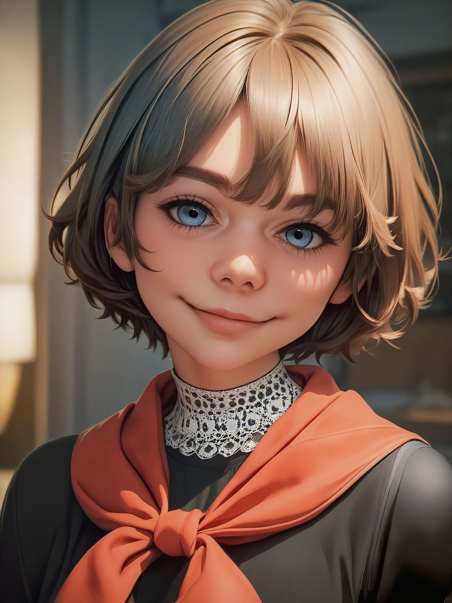 score_9, score_8_up, score_7_up, score_6_up, source_cartoon,
alisas, 1girl, solo, medium shot, looking at viewer, brown hair, blue eyes, eyelashes, short hair, closed mouth, upper body, red neckerchief, white necklace, black shirt, indoors, smile, petite, cute face
<lora:alisas_pdxl4:1>