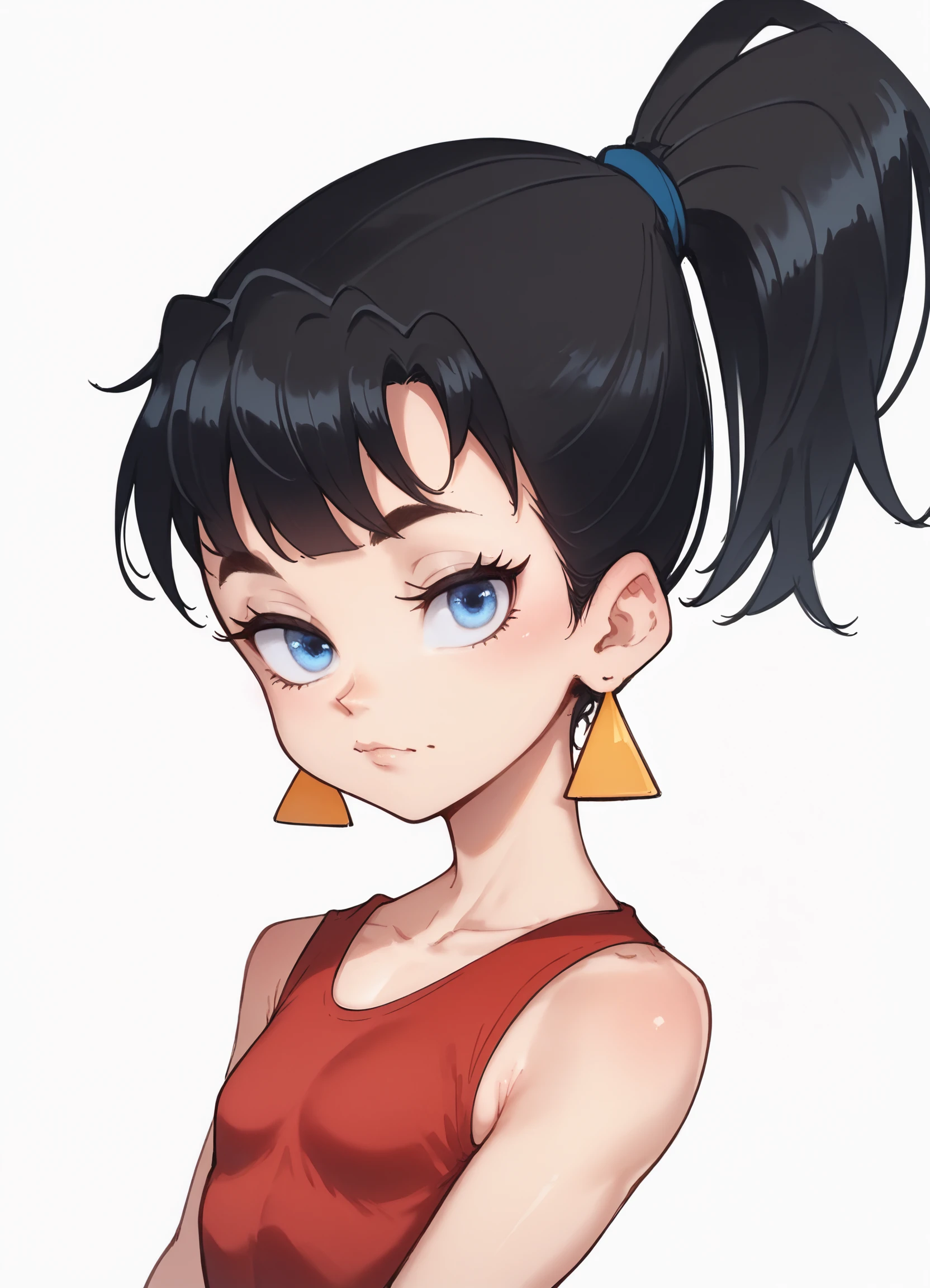 score_9, score_8_up, score_7_up, zvezdochka, conoghi_style,
1girl, bangs, blue eyes, black hair, earrings, small breasts, looking at viewer, ponytail, solo, red dress, sleeveless, portrait, collarbone, white background
<lora:zvzd_pdxl-000009:1> <lora:conoghi_xl-000008:0.7>