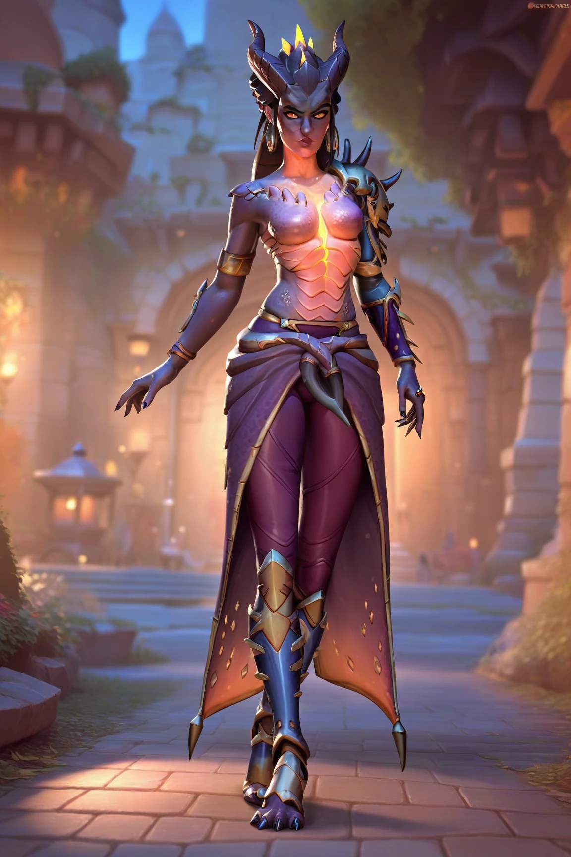 score_9, score_8_up, score_7_up, source_anime, realistic, 1girl, <lora:dragon_symmetra_4:0.6> dragon_symmetra, walking, expressionless,