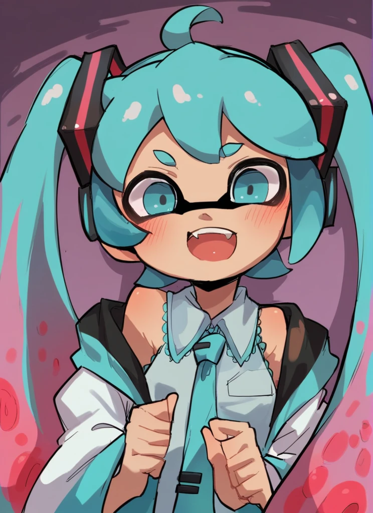 score_9, score_8_up, score_7_up, BREAK, <lora:tukada_style:1> ,tukada_style , by tukada , young , upper body,hatsune miku, vocaloid, long hair, dress , long sleeves,