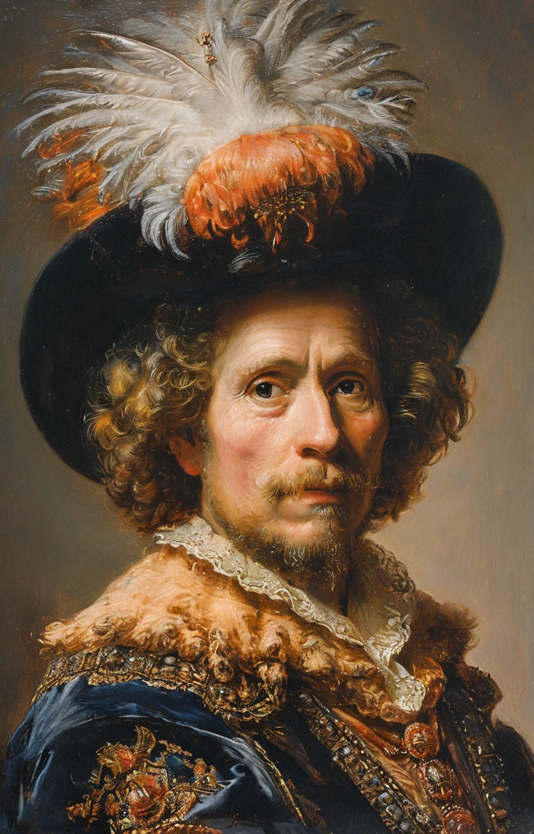 masterpiece,best quality,<lora:tbh135-sdxl:0.85>,Coronation of the Throne by Elizabeth II,illustration,style of Rembrandt,oil painting,