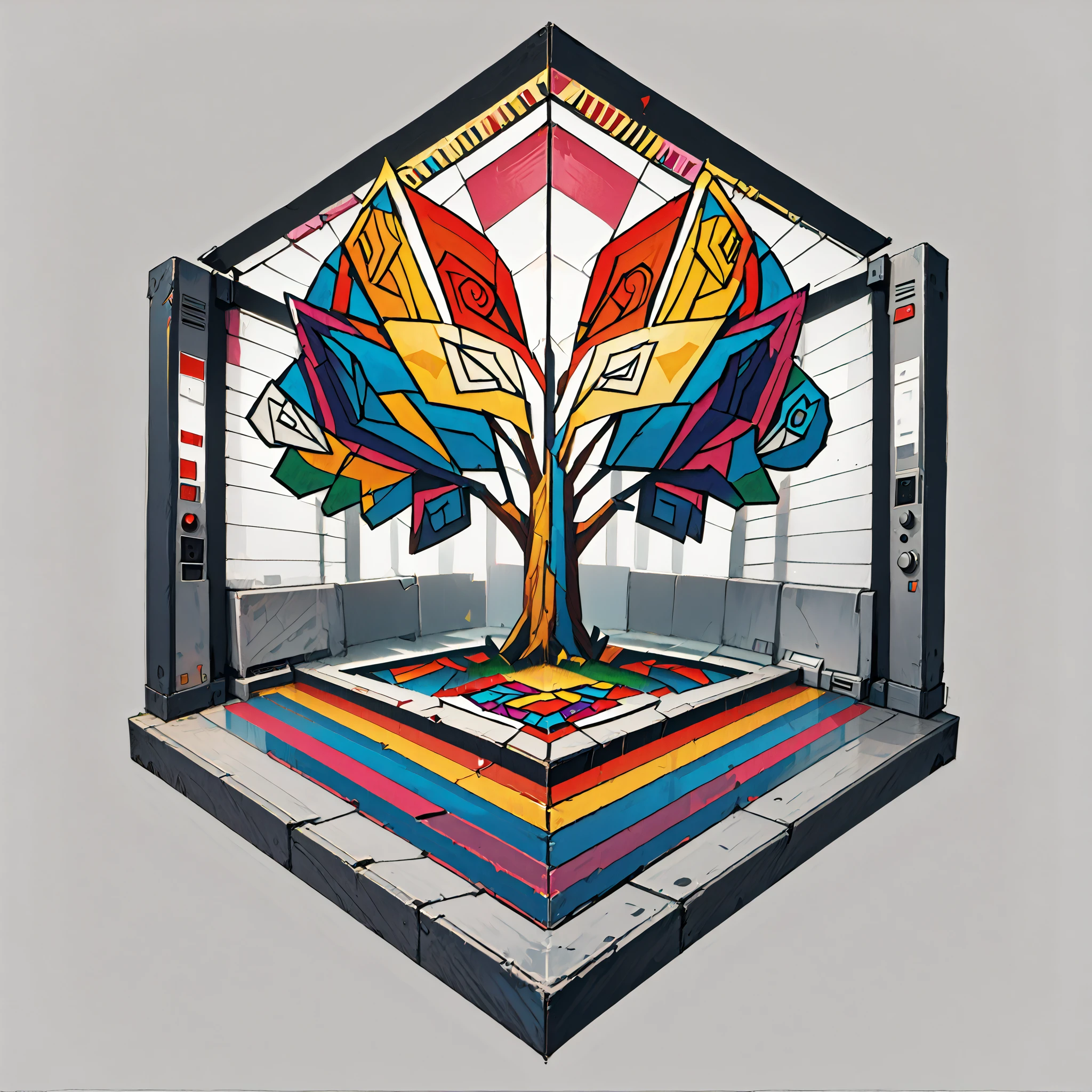 hx, rainbow stained glass, intricate geometric shapes, absurd detail <lora:hexagon_composition_pony_06:1>