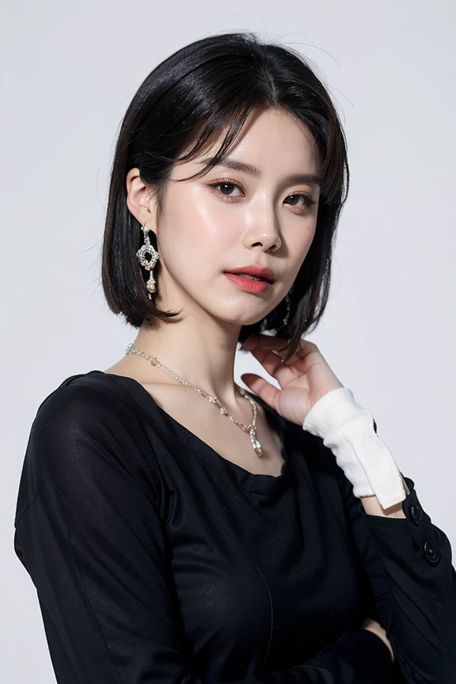 ((Realistic lighting, Masterpiece: 1.3), (raw photo:1.2), Best quality, 8K), Hyperrealist portrait gorgeous Beautiful tribal Chinese tribal woman, mature woman, 50 years old, Milf, beautiful serious face, wrinkled face, beautiful detailed charming eyes, (pretty natural breasts: 1.1), ((tribal black strapless top: 1.1), (sexy tribal black skirt), (tribal black Hooded Cloak Coat: 1.2), (tribal hijab: 1.2)), tribal loincloth, (tribal jewelry, tribal necklace), tribal Palace background, legendary style, epic style, full body, (standing pose: 1.2, tribal Palace background), professional photography, font view, very detailed faces, (garnet red lips, subtle makeup: 1.3), colorful style