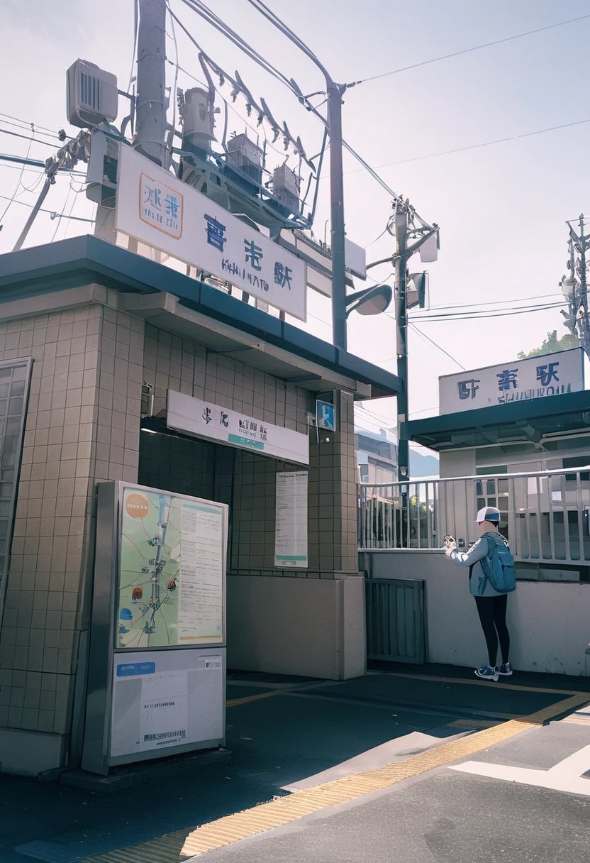 masterpiece, best quality, very aesthetic, absurdres,
kishieki_NORTH, scenery, outdoors, sign, building, real world location, power lines, fence, day, road, english text, utility pole
<lora:kintetsu_kishi_eki_SDXL_V2:1>