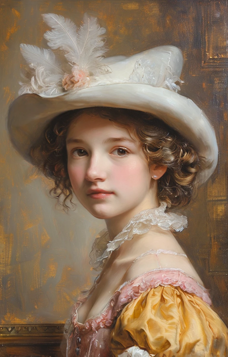 masterpiece,best quality,<lora:tbh135-sdxl:0.85>,idolmaster cinderella girls,illustration,style of Rembrandt,oil painting,