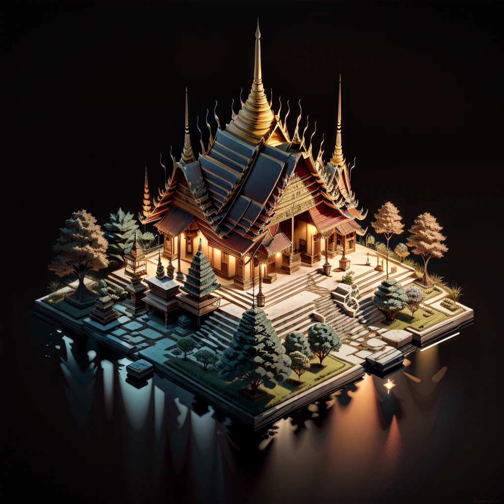 best quality,masterpiece,highly detailed,ultra-detailed, 
Thailand  architecture, 
 <lora:neg9V2_last:0.5>  <lora:isometric:1> isometric, ç­è·, scenery, no humans, building, outdoors